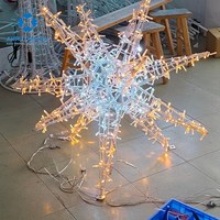 ANPU Beleuchtung IP65-Zertifizierte Ra90 Riesen-LED-Sternenlicht-Dekoration für Außen/Innen Weihnachten & Feste (Blau & Warmweiß)