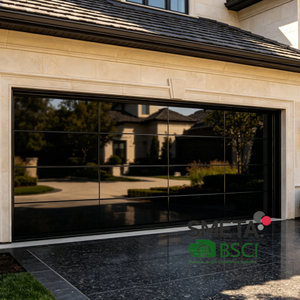 <span class=keywords><strong>Porte</strong></span> <span class=keywords><strong>de</strong></span> <span class=keywords><strong>garage</strong></span> <span class=keywords><strong>sectionnelle</strong></span> pliable sans cadre en aluminium noir et verre trempé <span class=keywords><strong>de</strong></span> luxe Andexin, <span class=keywords><strong>prix</strong></span> - Product Image 6