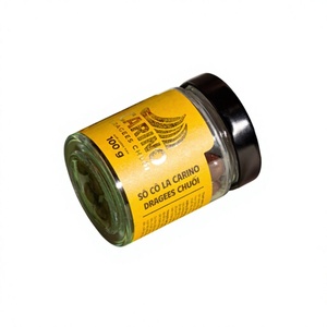 Caramelos de Chocolate con Sabor a Plátano Carino Dragees de Alta Calidad, Frasco de 100g, Formato Sólido - Product Image 1