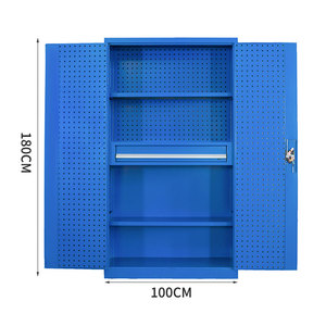 Kết Hợp Thép Kim Loại Lưu Trữ Chuyên Nghiệp Cơ Khí Nhà Để Xe Làm Việc Băng Ghế Dự Bị Hội Thảo 2 Cửa Màu Xanh Công Cụ Tủ Với Ngăn Kéo - Product Image 2