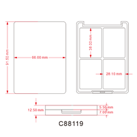 Kotak Eyeshadow PS 4 Grids Terbaru, Tabung Plastik Kosmetik dan Cetakan Kemasan, Desain Logo Kustom