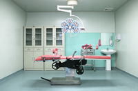 Table d'examen gynécologique hydraulique mobile, réglage manuel et roulettes verrouillables pour hôpital, clinique et examen