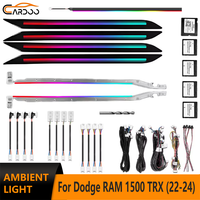Éclairage d'ambiance Cardoo pour Dodge RAM 1500 TRX 2022-2024, accessoires de mise à niveau de l'éclairage LED dynamique du panneau de garniture intérieur pour pick-up