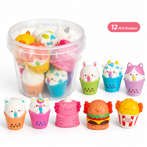 OEM Cute Fast Food Boba <b>Squishy</b> Bundle Slow Recovery PU Foam Stress Reliever Toys Birthday Giveaways for Boys Girls 5 to 7 Years - Product Image 1