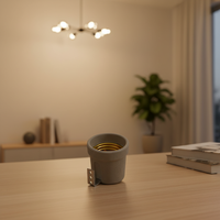 Douille en céramique décorative filetée électrique de haute qualité, fabriquée en Chine, support de lampe E27 pour la décoration intérieure