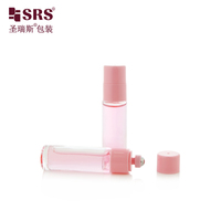 Flacon roll-on portable en verre de 15 ml avec bouchon à commande pour les soins de la peau et les huiles parfumées