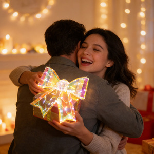 Ornements de Noël Lumineux Série Nœud Papillon : Nœuds Lumineux LED Étanche pour Intérieur et Extérieur - Product Image 3
