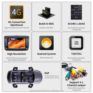 フォルクスワーゲン、シュコダ、オクタビア、ゴルフ、パサートB6、ポロ、ティグアン用カーアンドロイドラジオ、2DINアンドロイドカーラジオプレーヤー、Carplay、Android Auto対応 - Product Image 5