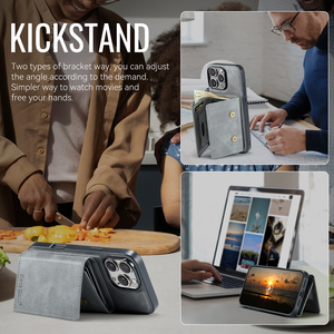 2 Trong 1 Từ Da Lật Điện Thoại Casefor iPhone 17 Không Khí 16 Pro Max 15 14 13 Ví Bìa Thẻ Chủ Pocket Bìa - Product Image 4