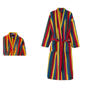 <span class=keywords><strong>Accappatoio</strong></span> Lungo di Lusso in Pile Corallo <span class=keywords><strong>con</strong></span> <span class=keywords><strong>Collo</strong></span> <span class=keywords><strong>a</strong></span> <span class=keywords><strong>Scialle</strong></span>, Spesso e Caldo, <span class=keywords><strong>a</strong></span> Righe, per Uomo e Donna, per Hotel e Spa, <span class=keywords><strong>con</strong></span> Cintura - Product Image 1