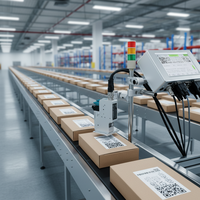 Imprimante jet d'encre à double tête T210S-Y2 Ricoh pour codes-barres et codes bidimensionnels sur cartes, conception portable en plastique pour emballage logistique