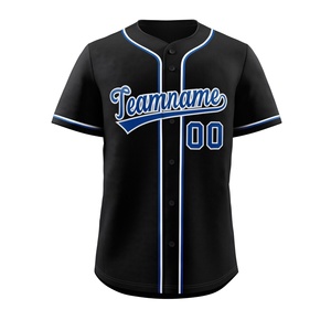 Eco-Friendly Custom Cotton Baseball Jerseys Team Uniforms with Sublimation <b>Transfer</b> Print OEM Available - Product Image 6