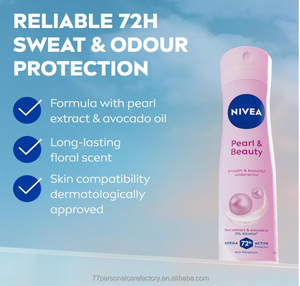 <span class=keywords><strong>Pearl</strong></span> & Beauty Spray desodorante antitranspirante para mujer, suave y suave, protección activa 48H, aceite de alcohol 0%, 150ML - Product Image 2