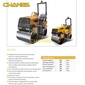 Rouleau Vibratoire CHANES RR1600 Neuf avec Moteur Diesel Kubota, Système Entièrement Hydraulique, Moteur à Vibrations 65Hz, Pompe pour Usage Agricole - Product Image 5