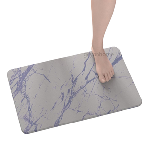 Tapis de bain antidérapant écologique super absorbant Fonction de massage Tapis de salle de bain moderne simple à impression solide à séchage rapide pour hôtels - Product Image 5