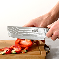 Ensemble de couteaux de chef japonais en acier Damas G10, couteau de cuisine de boucher de 6 pouces avec manche en acier inoxydable, couperet à viande en coquille d'ormeau