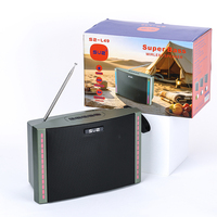 Haut-parleur portable sans fil L49 à énergie solaire pour 5.3 enceintes avec LED RGB, FM, Super Bass, pour fêtes en extérieur et DJ