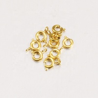 Composants de fabrication de bijoux à bricoler soi-même fermoir à ressort rond en 5mm 6mm 7mm tailles 14k & 18k or rose & argent en laiton