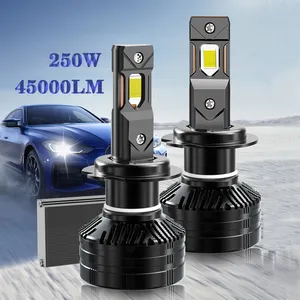 공장 45000lm 250W CANBUS 준비 6K 조명 부품 HB3 HB3 h11 h7 EMC 4580 CSP 자동차 led 전구 오토바이 h4 led 헤드 라이트