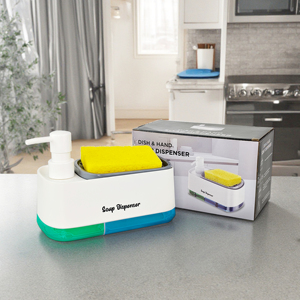 <span class=keywords><strong>Dispensador</strong></span> jabón líquido bomba doble personalizable plástico blanco hogar/negocio - Product Image 1