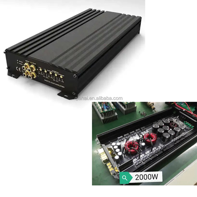Class D Single Channel 2000W RMS 1ohm Mono Car Amplifier Module with Crossovers Aluminum Laser Logo Free D2000