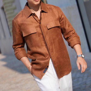 Camicie da <span class=keywords><strong>Uomo</strong></span> Personalizzate OEM in Stile Italiano, Vendita all'Ingrosso, Casual Business, per Feste e Vacanze, in <span class=keywords><strong>Lino</strong></span>/Abbigliamento da Lavoro, Camicie da <span class=keywords><strong>Uomo</strong></span> per Commercio Estero - Product Image 2