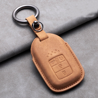 Housse de protection en cuir de haute qualité pour clé de voiture, compatible avec Civic, CRV, XRV, Accord, City, Vezel, Jazz, avec boucle de fixation