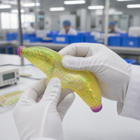 Jouets Squishy en Gros : Banane Scintillante à Remontée Lente, Jouet de Décompression en Maltose