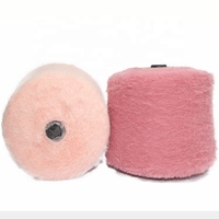 Textile tricoté à la main, avec imitation de laine de vison, longues cheveux, bricolage, crochet, 2.0cm, vente en gros, 100%