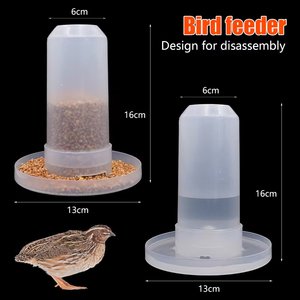 Bebedero y Comedero Automático <span class=keywords><strong>para</strong></span> Aves, Loros y <span class=keywords><strong>Palomas</strong></span> de Plástico de Alta Calidad, Marca ZF, Modelo ZF-218 - Product Image 2