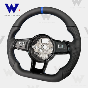 Volant en cuir perforé pour Volkswagen <span class=keywords><strong>Golf</strong></span> R <span class=keywords><strong>GTI</strong></span> GTS GTD GTE <span class=keywords><strong>Polo</strong></span> <span class=keywords><strong>GTI</strong></span> Mk6 et Mk7 <span class=keywords><strong>Polo</strong></span> B6 B7 B8 <span class=keywords><strong>GTI</strong></span> R Mk6 Sport - Product Image 4