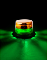 Nouvelle lampe stroboscopique multi-tension à clignotement rapide, balise LED magnétique bicolore ambre-vert pour la sécurité des chantiers, certifiée ECE R10
