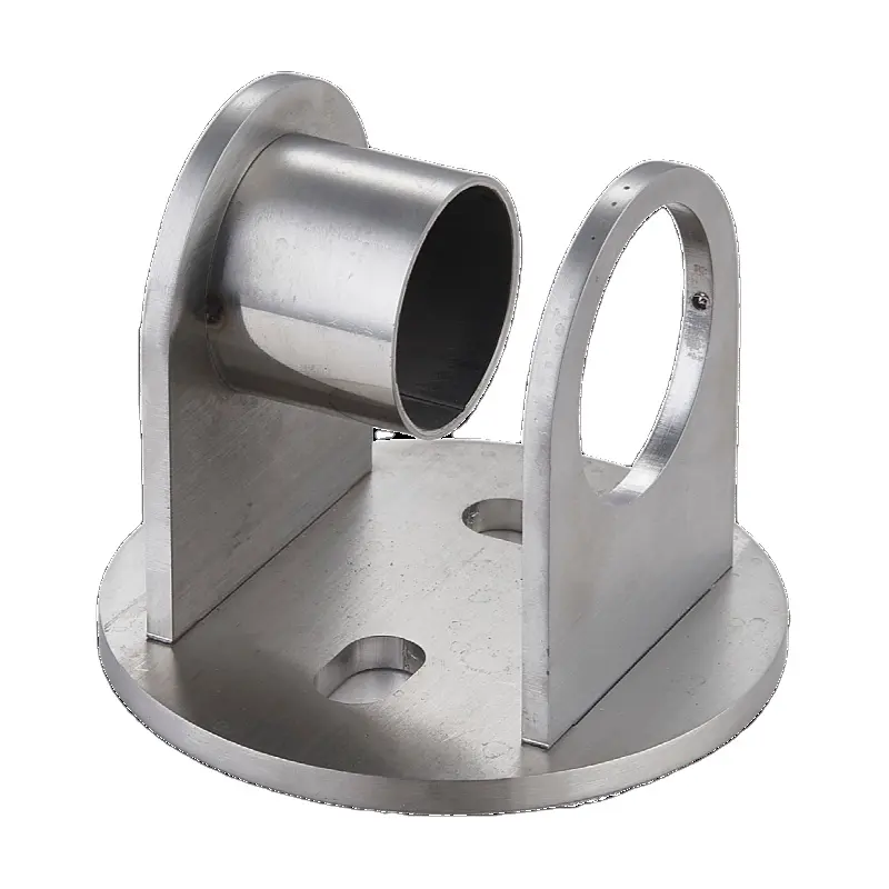 High Quality Stainless Steel Handrail Railing Fittings Decoration Fence Round Tube Oblong Post Base Plate