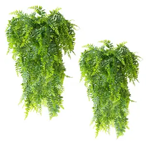 Faux Green fern vine wall hanging artificial plant wall decor wall hanging decoration Artificial fake Hanging Ferns Plants