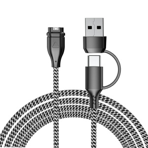 Cable de Carga y Datos 2 en 1 con Cubierta de PVC y Blindaje Trenzado para Relojes Inteligentes <span class=keywords><strong>Garmin</strong></span> Fenix 8/7S 5X/6S <span class=keywords><strong>Venu</strong></span> <span class=keywords><strong>2S</strong></span>, Carga Rápida 5A - Product Image 5