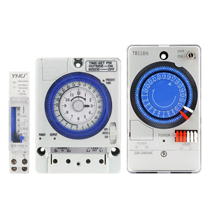 Interruptor de tiempo mecánico YKJ TB118N 220-240VAC para farolas y vallas publicitarias - Product Image 1