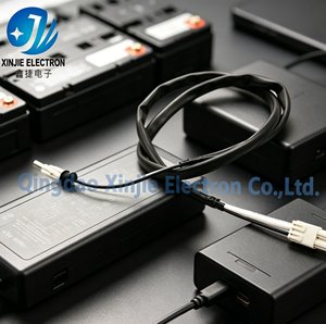 Özel 2 Pinli Beyaz Konnektörlü Kablo Demeti, Gösterge Işığı ve Siyah PVC Kılıflı Kablo ile Akü Şarj Cihazı, Ev Aletleri için - Product Image 5