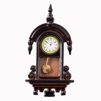 Aksesori rumah boneka 1:12 klasik rumah boneka Model Mini mainan Model Dekorasi Jam Pendulum Romawi