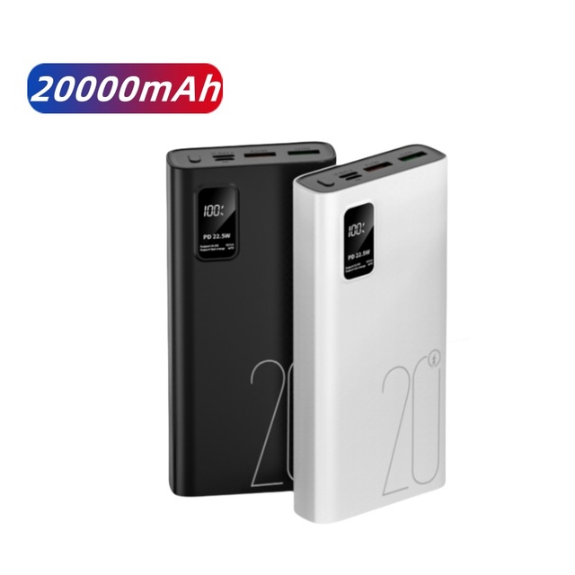 Portable Battery Power Bank 20000mah High Capacity Cheap Type C Output Super Fast Charge Power Bank