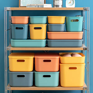 กล่องเก็บของอเนกประสงค์ฝาพลาสติก PP แบบทันสมัยพร้อมความจุขนาดใหญ่ที่วางบนโต๊ะอย่างยั่งยืน XT405-1 - Product Image 3