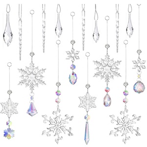 Accesorios Navideños Creativos en Oferta, Adornos Colgantes de Copos de Nieve Acrílicos Duraderos, Decoraciones Navideñas Colgantes - Product Image 1
