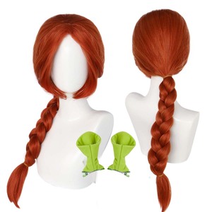 Disfraz de Princesa Fiona de <span class=keywords><strong>Shrek</strong></span> para Mujer, Vestido Largo Verde o Peluca DONG-002 - Product Image 5