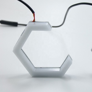 ฝาครอบไฟ DRL แบบวงแหวน LED SMD รุ่น Cotton Cover พร้อมไฟ Angel Eyes สีขาว ไฟเลี้ยวแบบสองสี สำหรับดัดแปลงไฟหน้ารถยนต์ - Product Image 4