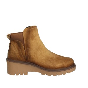 Stivaletti invernali da donna 4663 con zeppa traspirante Chelsea stile occidentale chiusura con lacci in gomma impermeabile - Product Image 4