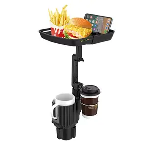OEM 360 rotating adjustable car drink cup holder with tray multifunctional storage car cup mount holder expander for car