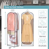 Sacs à vêtements transparents pour accrocher des vêtements Sacs à vêtements pour robes Manteau long en fourrure Housses de rangement pour placard