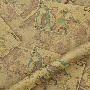 Papel de Regalo Reciclable Retro Kraft con Diseño de Periódico Vintage, Torre Eiffel y Bicicleta, para Envolver Regalos de Cumpleaños - Product Image 4