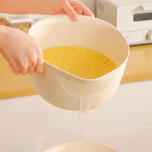 <b>Plastic</b> Rice Washing Bowls Vegetable Drainer Food Prep Bowl and Fruit Washer <b>Colander</b> for Kitchen - Product Image 2