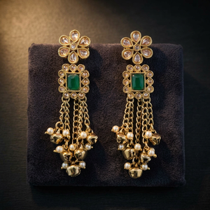 Mayoristas de Joyería Artificial de Moda en India, Pendientes de Perlas Antiguas con Baño de Mehndi 901859 - Product Image 1