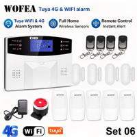 Sistem Alarm Keamanan Rumah Tuya WiFi 4G Sensor Nirkabel Kontrol Jarak Jauh Sirene Detektor Gerak Pintu Jendela